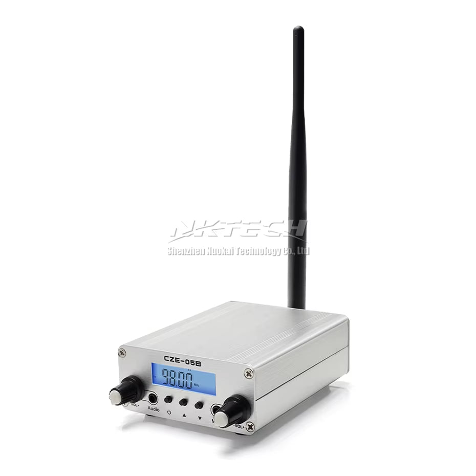 PLL Stereo FM Transmitter Radio Broadcast Station CZE-05B 100Mw/500Mw Frequency 76-108Mhz Home Campus Amplifier Dual Mode