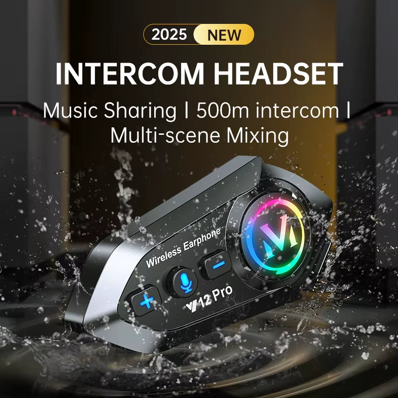 Y10/Y12Pro/Y21 Helmet Bluetooth Earphones Waterproof Noise Reduction Motorcycle Earphones Soft Mac Helmet Earphones