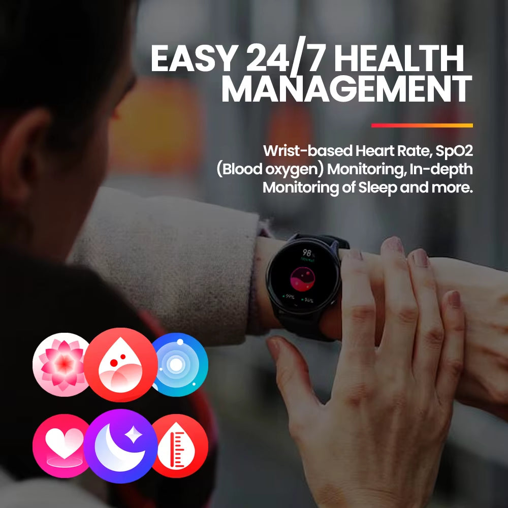 New Btalk 3 plus Voice Calling Smart Watch 1.39'' Large HD Color Display Fitness Tracking Smartwatch for Men and Ladies