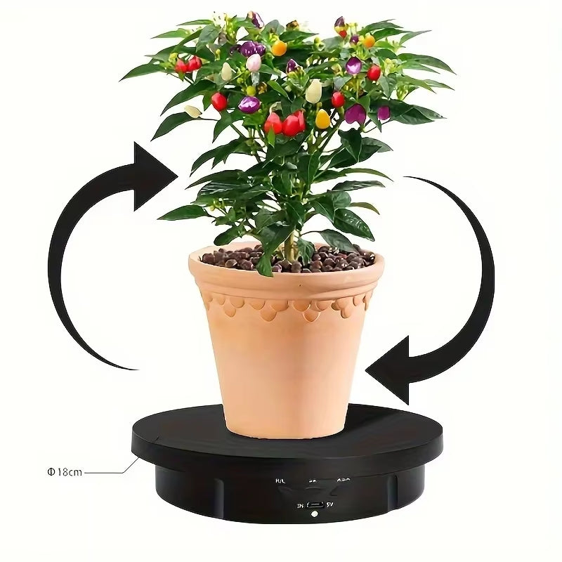 Photography Turntable Electric Rotating Display Stand 360 Degree with Remote Control Motorized Turntable for Photos or Videos