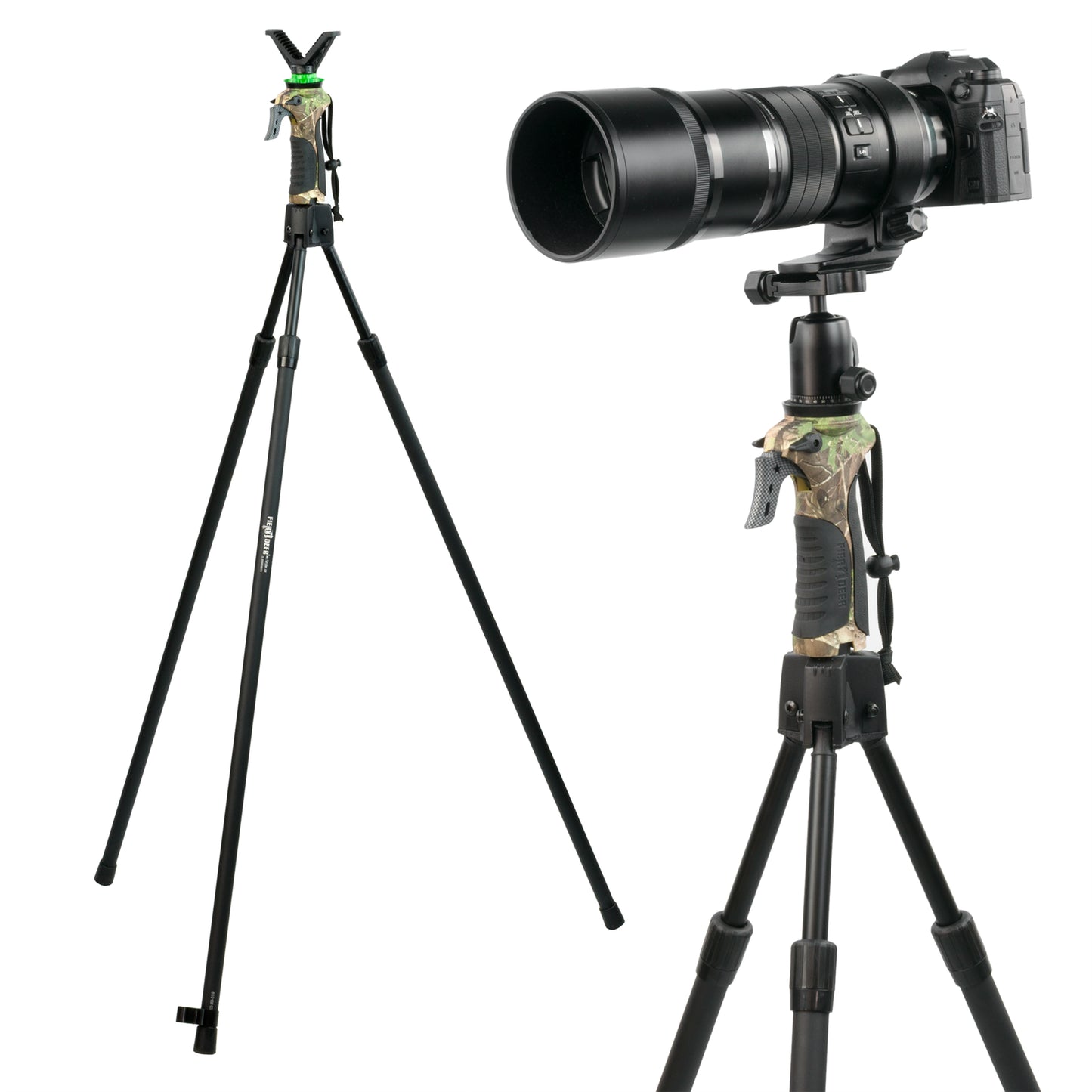 FIERY DEER GEN 3 CAMERA TRIPOD OUTDOOR PORTABLE EXTENDABLE DSLR BINOCULAR MOUNT