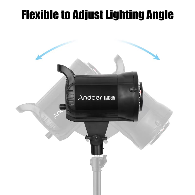 Lm135Bi Portable LED Photography Fill Light 135W Studio Video Light 3000K-5600K Dimmable Bowens Mount Continuous Light