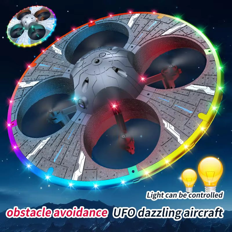 RC Drone Foam UAV UFO with Camera Lighting Intelligent Obstacle Avoidance Aerial Photography Four Axis Aircraft for Kid Gift