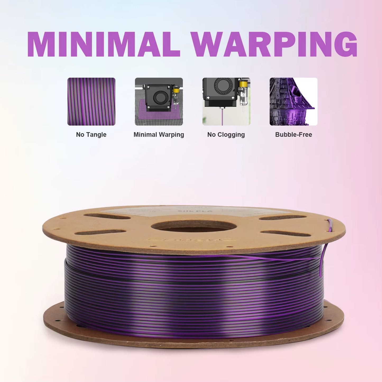 Dual Color Series Silk PLA and Matte PLA 1KG 1.75Mm Diameter High Quality Filament for FDM 3D Printing New Arrival