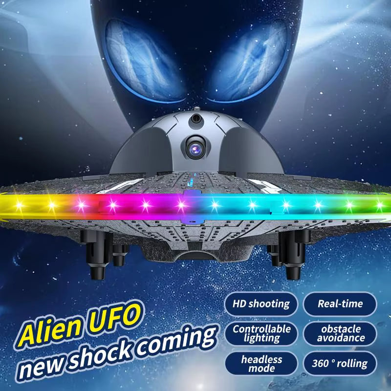 RC Drone Foam UAV UFO with Camera Lighting Intelligent Obstacle Avoidance Aerial Photography Four Axis Aircraft for Kid Gift