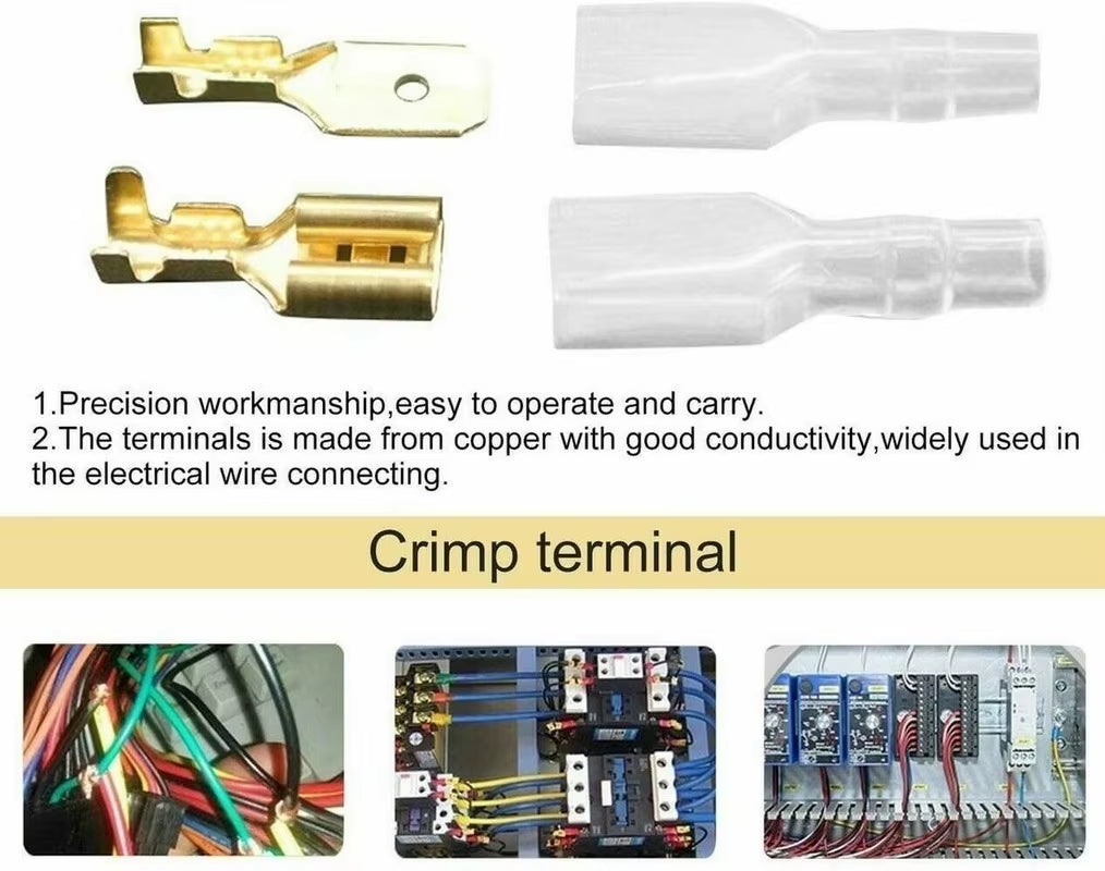 Male Female Wire Box Insulated Cable Macho Connector 2.8/6.3Mm Electrical Crimp Terminals Termin Spade Connectors Assorted Kit