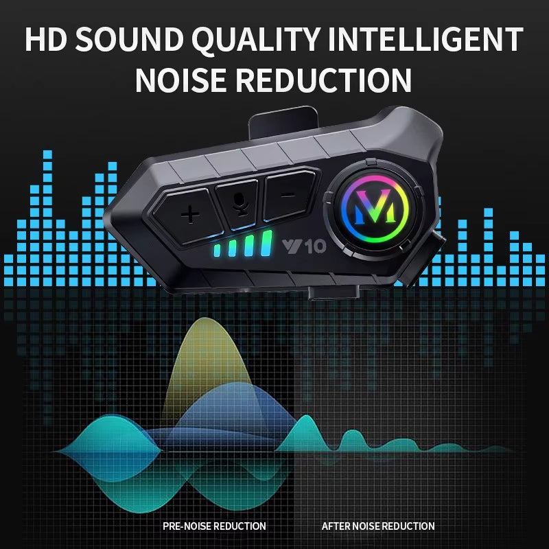 Y10/Y12Pro/Y21 Helmet Bluetooth Earphones Waterproof Noise Reduction Motorcycle Earphones Soft Mac Helmet Earphones