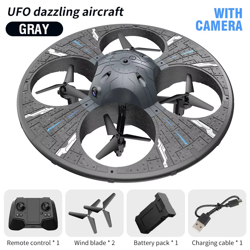 RC Drone Foam UAV UFO with Camera Lighting Intelligent Obstacle Avoidance Aerial Photography Four Axis Aircraft for Kid Gift