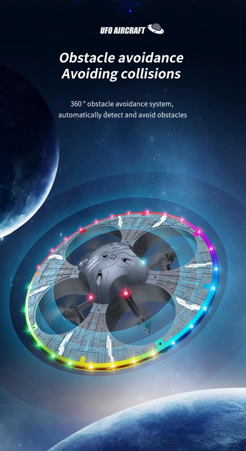 RC Drone Foam UAV UFO with Camera Lighting Intelligent Obstacle Avoidance Aerial Photography Four Axis Aircraft for Kid Gift