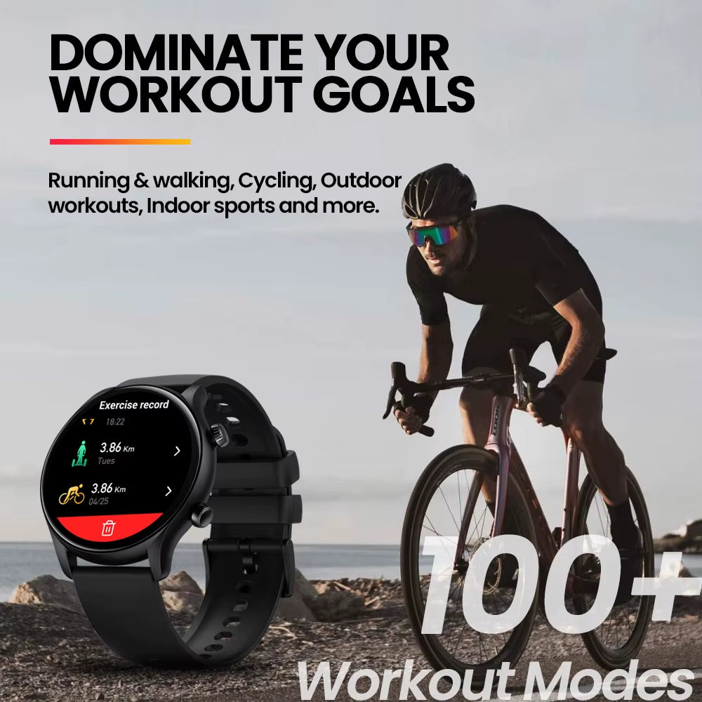 New Btalk 3 plus Voice Calling Smart Watch 1.39'' Large HD Color Display Fitness Tracking Smartwatch for Men and Ladies