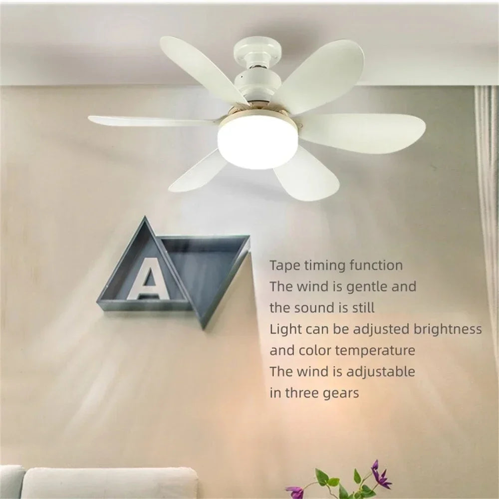 30W ceiling fan light E27 with remote dimming function LED fan light suitable for living room, study, and home use 85-265V