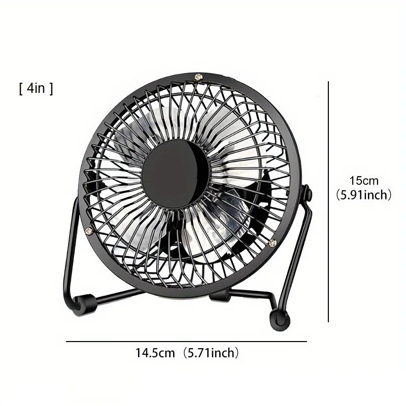 4/6inch mini USB fan ferroalloy desktop portable personal home office travel camping silent breeze fan for child baby toddler