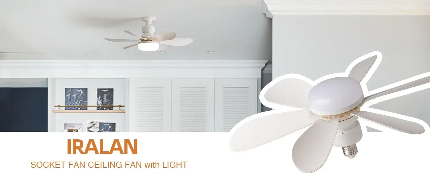 30W ceiling fan light E27 with remote dimming function LED fan light suitable for living room, study, and home use 85-265V