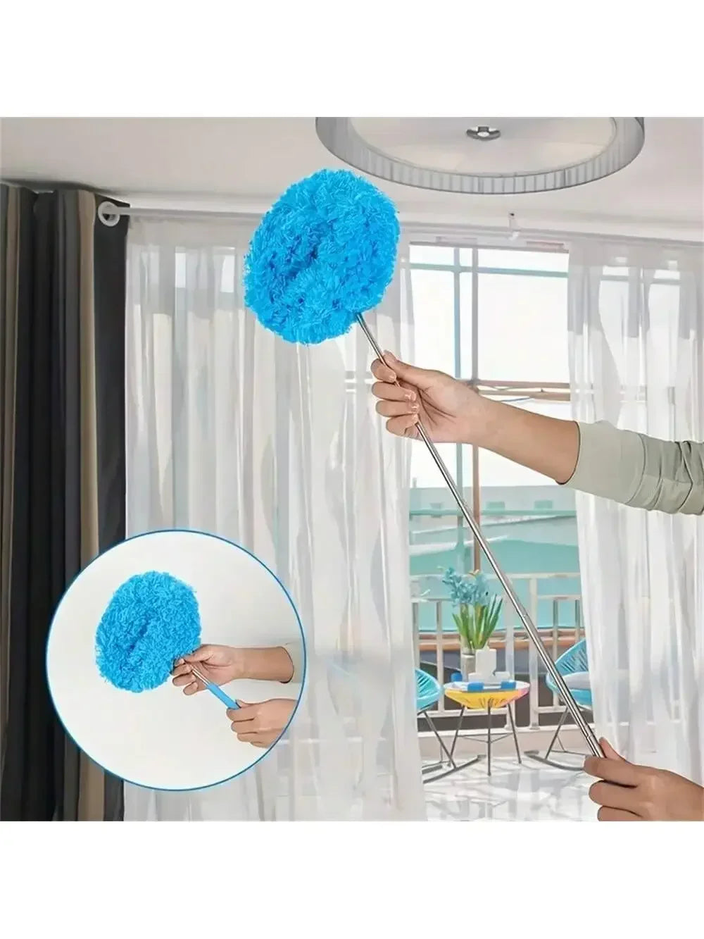 Microfiber Ceiling Fan Duster Extends Up To Long Handled Dust Locking Reusable And Cleaner Brush For Effortless Cleaning