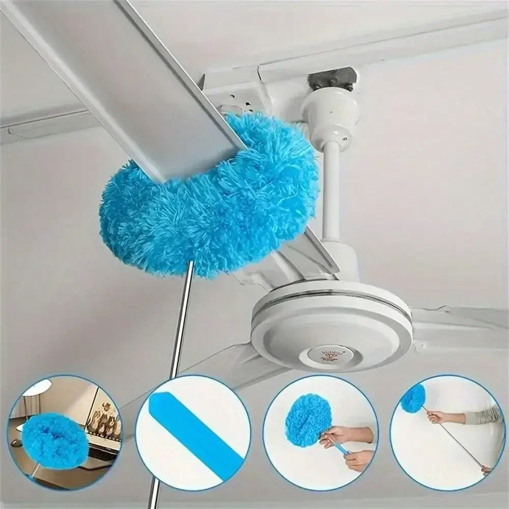 Microfiber Ceiling Fan Duster Extends Up To Long Handled Dust Locking Reusable And Cleaner Brush For Effortless Cleaning
