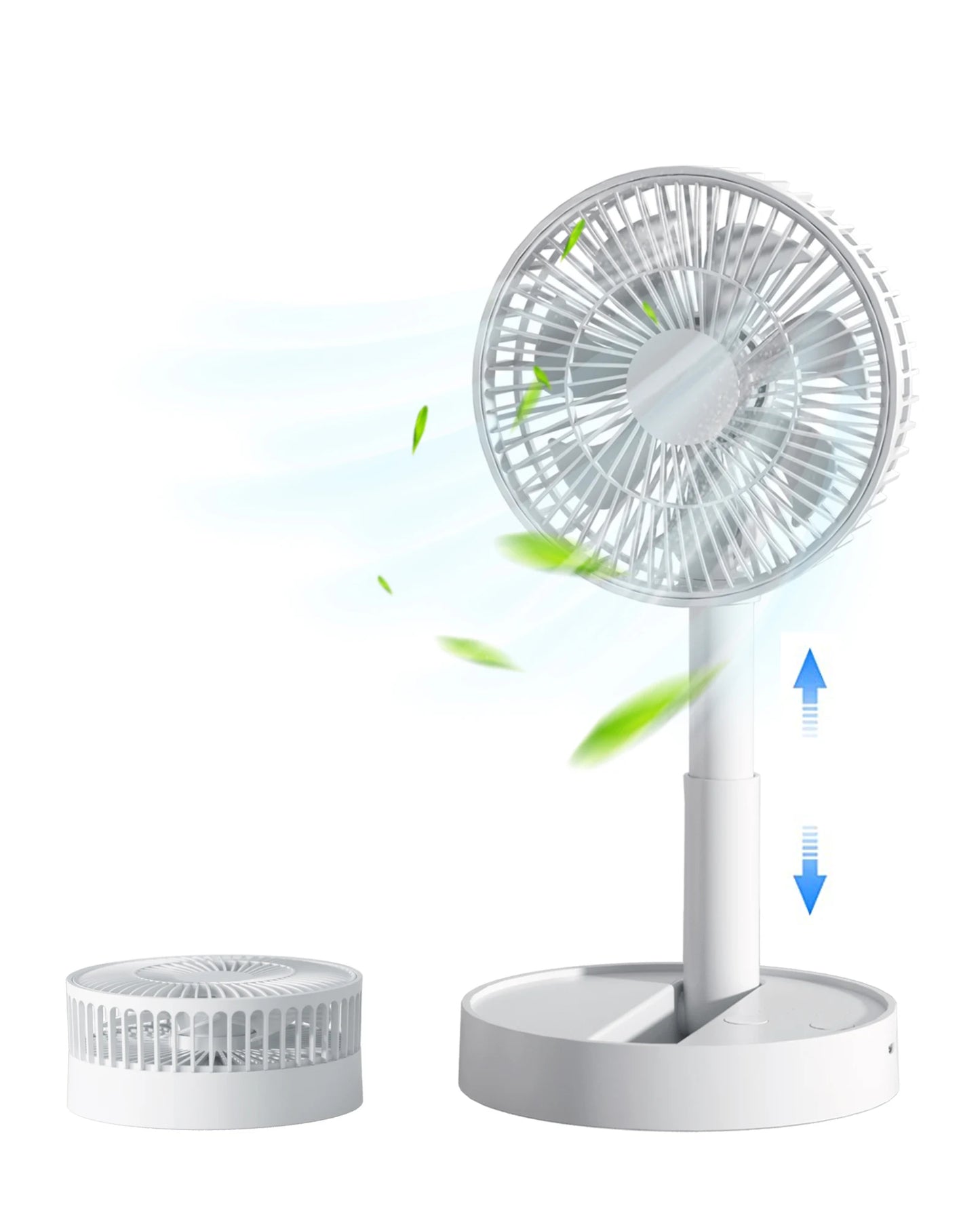 USB Foldable Fan with 4 Speeds & Timing,Battery Operated Mini Fan for Bedroom, Indoor or Outdoor,Table Fan