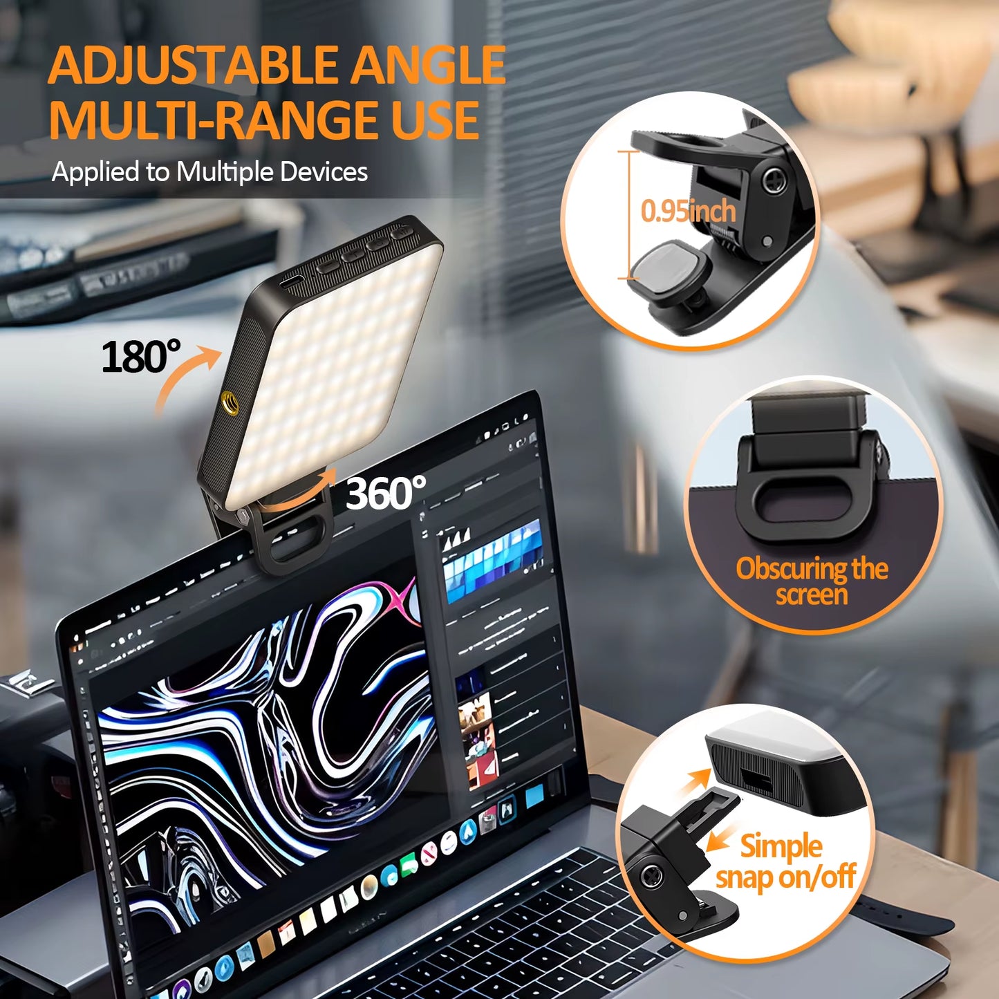 Magnetic Mini LED Ring Light Selfie Light for Iphone 16 Pro/16 Pro Max/15 Pro/15 Pro Max/14 Pro /13 Pro Max for Streaming Tiktok