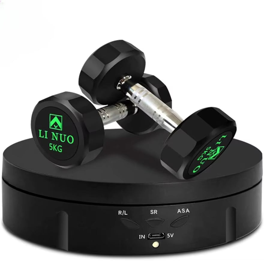 Photography Turntable Electric Rotating Display Stand 360 Degree with Remote Control Motorized Turntable for Photos or Videos