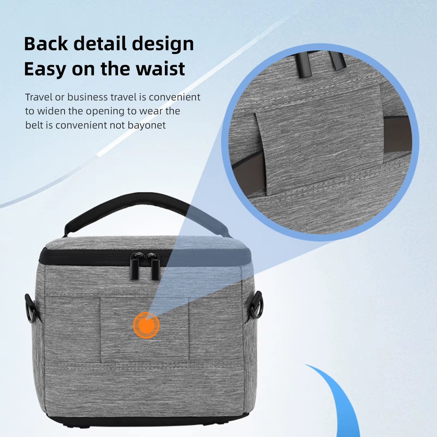 Cuboid-Shaped DSLR Camera Shoulder Bag Portable Fashion Polyester Camera Case for 1 Camera 2 Lenses and Small Accessorie