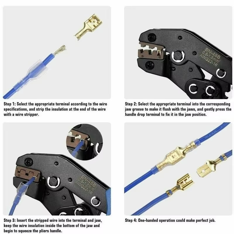 Male Female Wire Box Insulated Cable Macho Connector 2.8/6.3Mm Electrical Crimp Terminals Termin Spade Connectors Assorted Kit