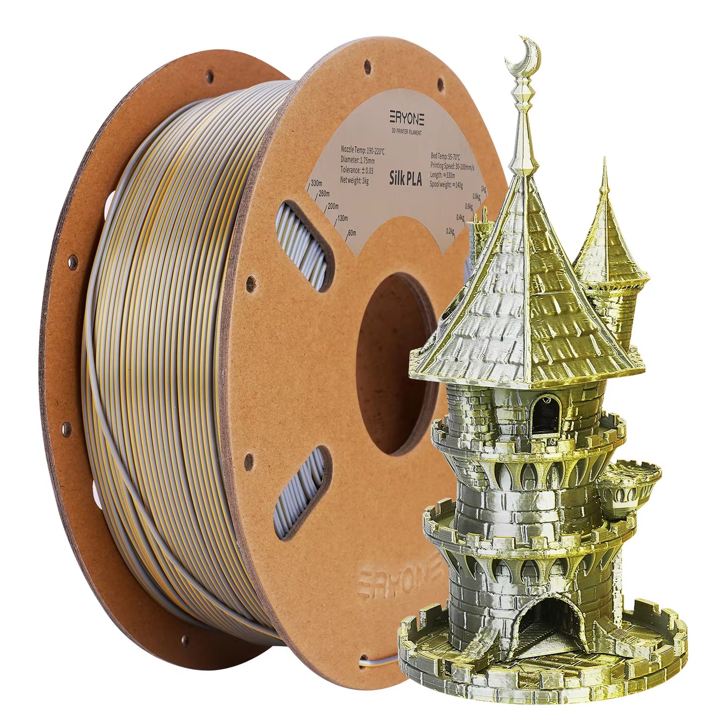 Dual Color Series Silk PLA and Matte PLA 1KG 1.75Mm Diameter High Quality Filament for FDM 3D Printing New Arrival
