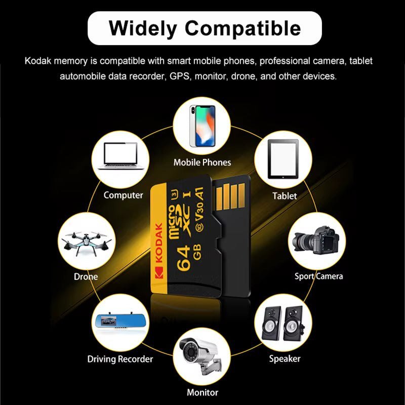 Micro SD 512GB 256GB Memory Card up to 100Mb/S C10 U3 32GB 64GB 128GB TF Card 4K HD for USB Card Reader Adapter Microsd