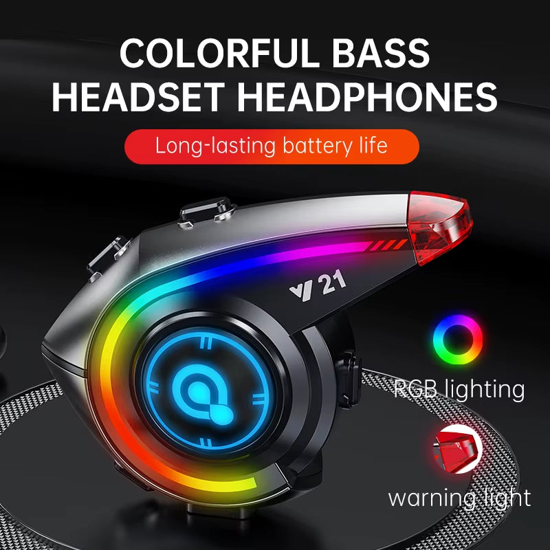 Y10/Y12Pro/Y21 Helmet Bluetooth Earphones Waterproof Noise Reduction Motorcycle Earphones Soft Mac Helmet Earphones