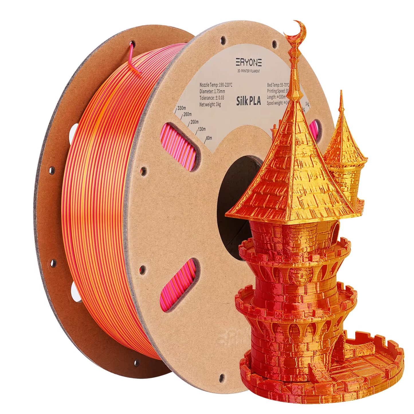 Dual Color Series Silk PLA and Matte PLA 1KG 1.75Mm Diameter High Quality Filament for FDM 3D Printing New Arrival