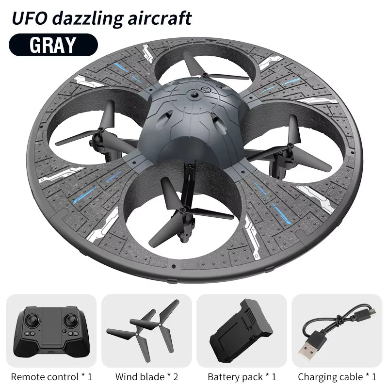 RC Drone Foam UAV UFO with Camera Lighting Intelligent Obstacle Avoidance Aerial Photography Four Axis Aircraft for Kid Gift