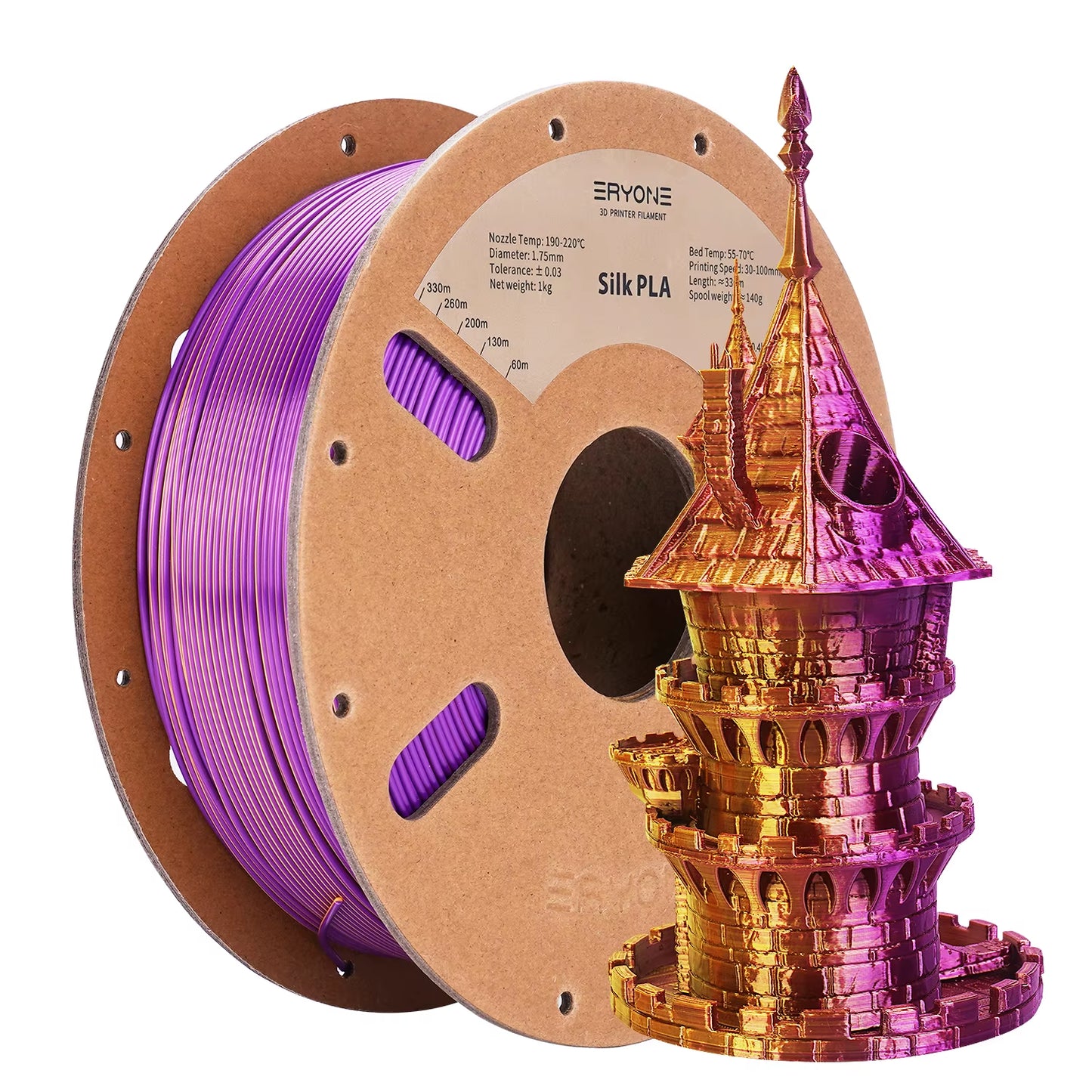 Dual Color Series Silk PLA and Matte PLA 1KG 1.75Mm Diameter High Quality Filament for FDM 3D Printing New Arrival