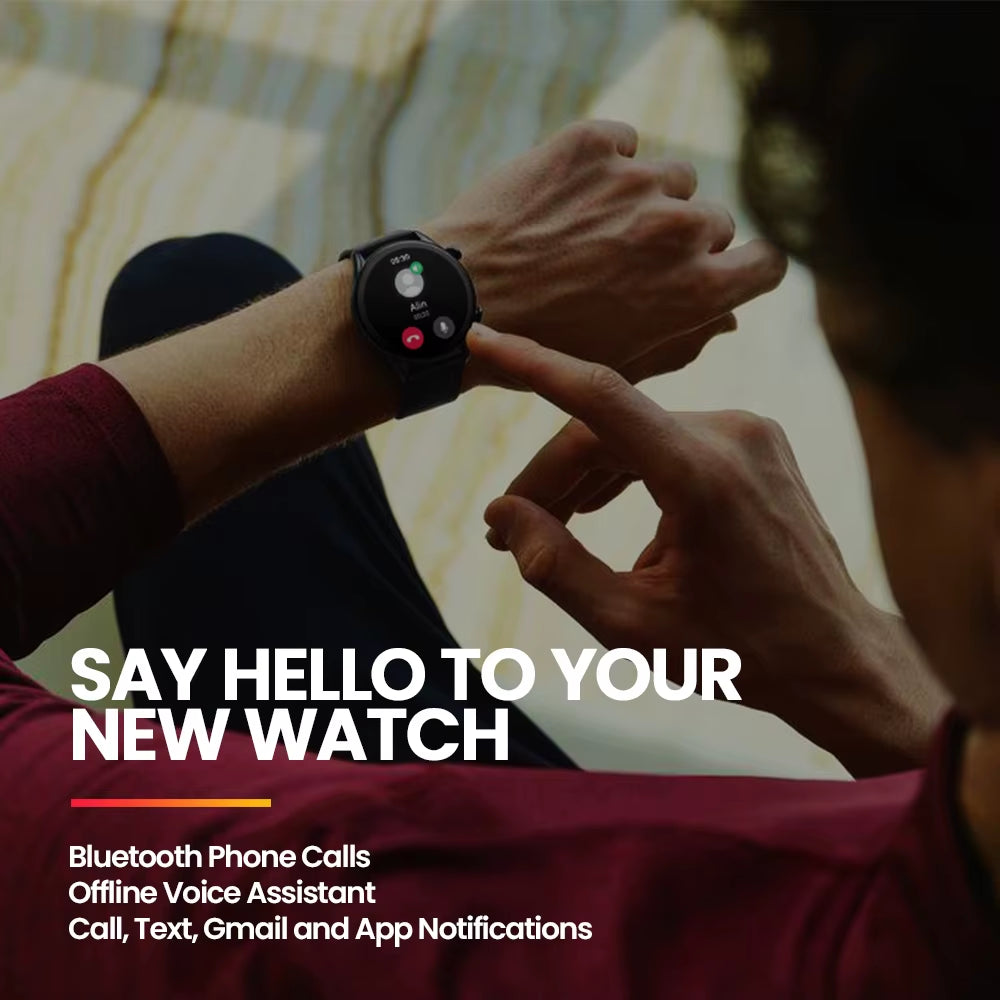 New Btalk 3 plus Voice Calling Smart Watch 1.39'' Large HD Color Display Fitness Tracking Smartwatch for Men and Ladies