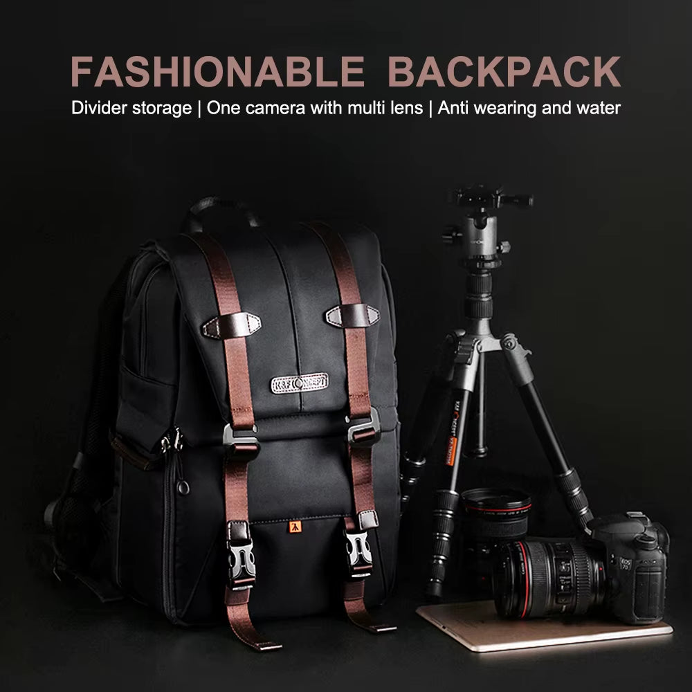 Large Capacity Camera Backpack Waterproof Multifunctional Travel Bag for Canon Nikon Sony Photography Camera Bag