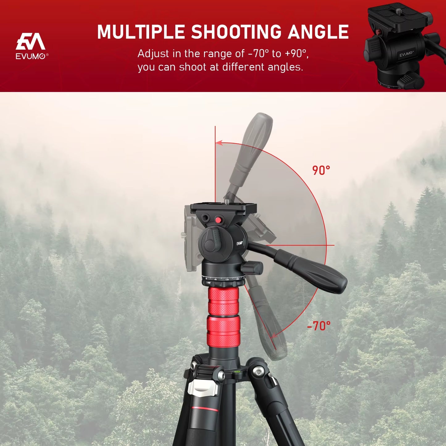 Video Head Hydraulic Fluid Handle Adjusta Panoramic Mini Tripod Head for Camera Mount V1N Arca Swiss Q.R Plate Load 4Kg