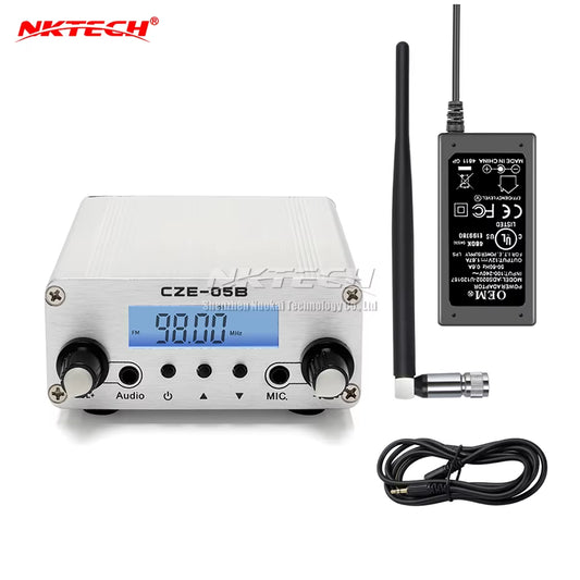 PLL Stereo FM Transmitter Radio Broadcast Station CZE-05B 100Mw/500Mw Frequency 76-108Mhz Home Campus Amplifier Dual Mode
