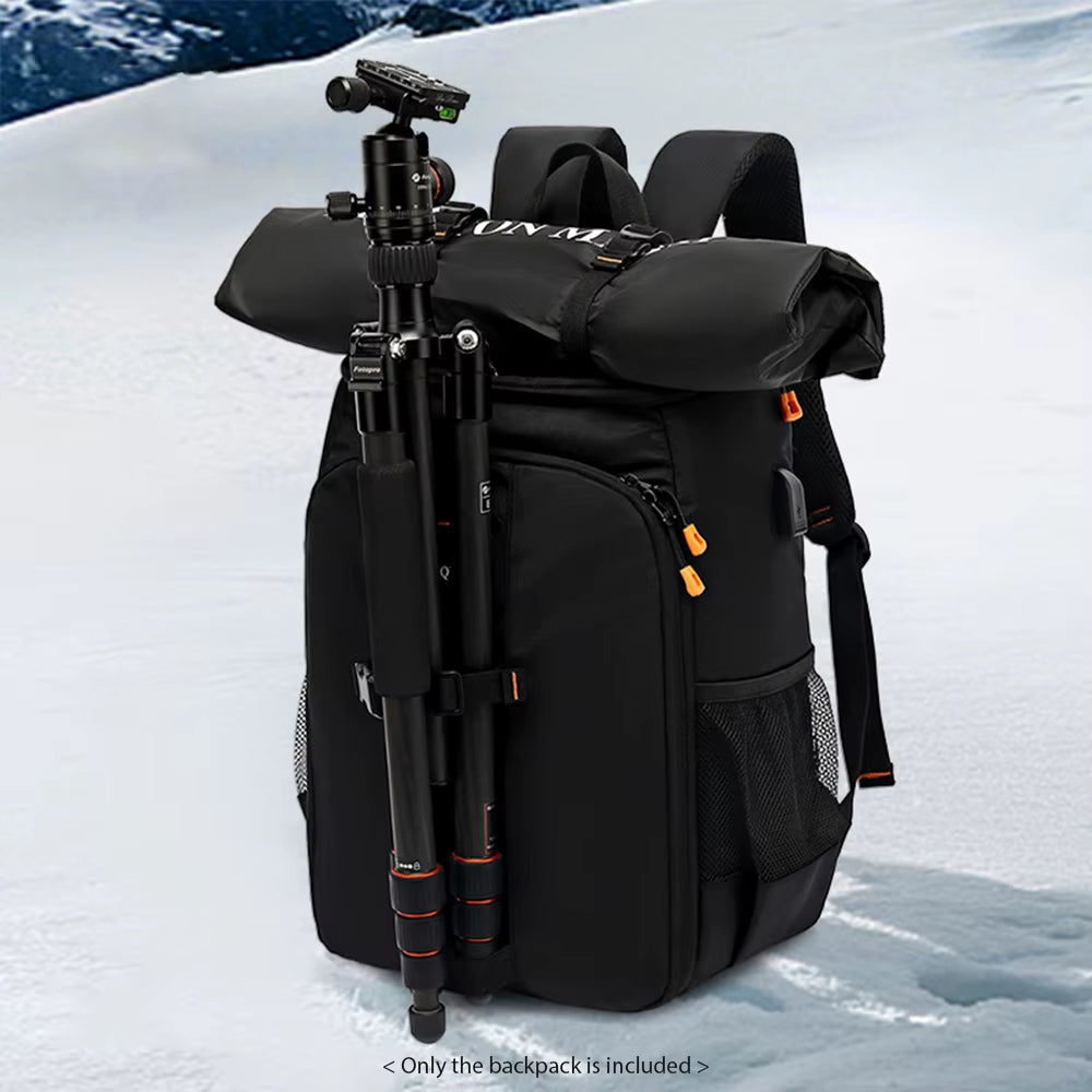 Camera Backpack Water-Resistant Camera Bag Photography Backpack Large Capacity Camera Case with Tripod Holder 15.6 Inch Laptop
