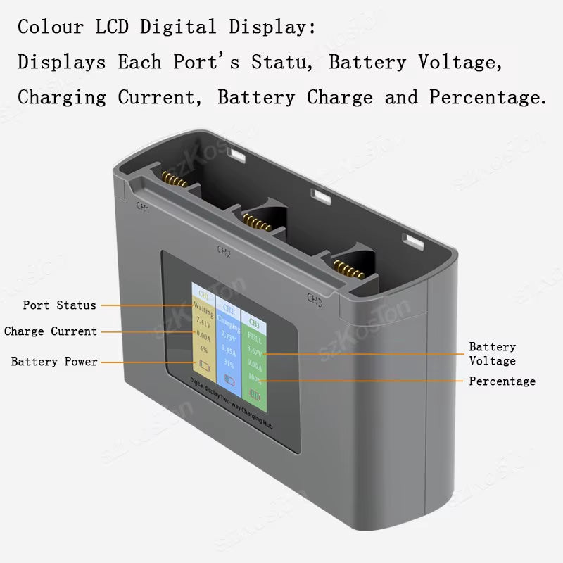 For  Mavic Mini 2/SE Mini 4K Battery Charging Hub Drone Battery Charger Charge 2/3-Way Battery Mini 2/SE Drone Accessories