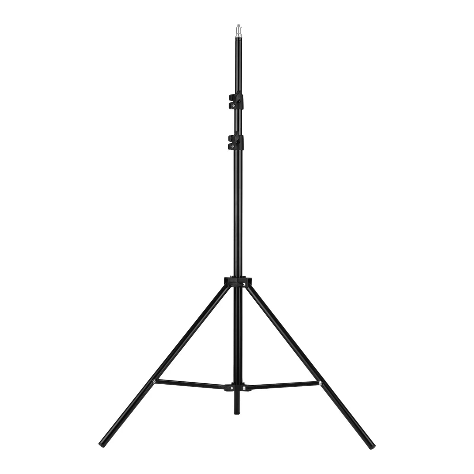 Adjustable Metal Tripod Light Stand Max. Height 2M/6.6Ft with 1/4 Inch Screw for Photography Studio LED Video Light Umbrella Rin