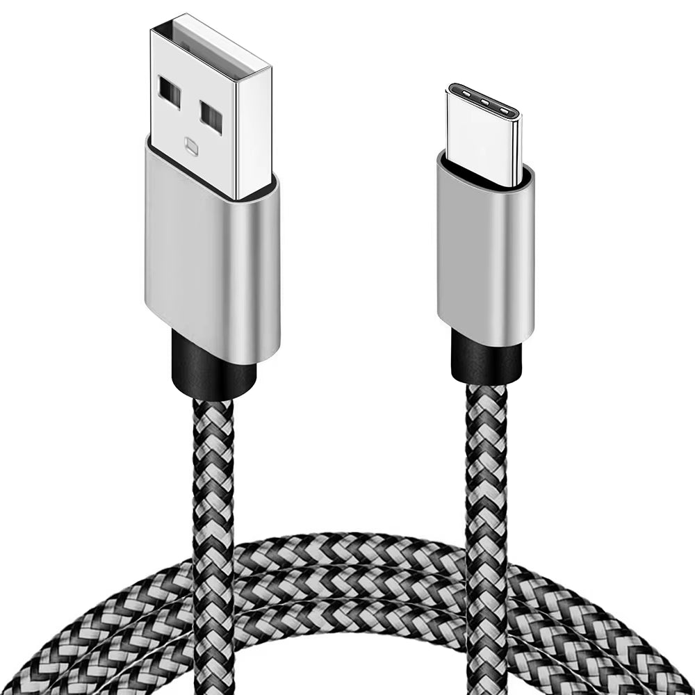 USB Type C Cable Date Sync 2.4A Fast Charging Nylon Braided Wire Charger Cable for Samsung Huawei Android Mobile Phone 1M 2M 3M