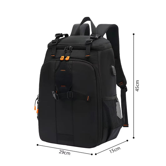 Camera Backpack Water-Resistant Camera Bag Photography Backpack Large Capacity Camera Case with Tripod Holder 15.6 Inch Laptop