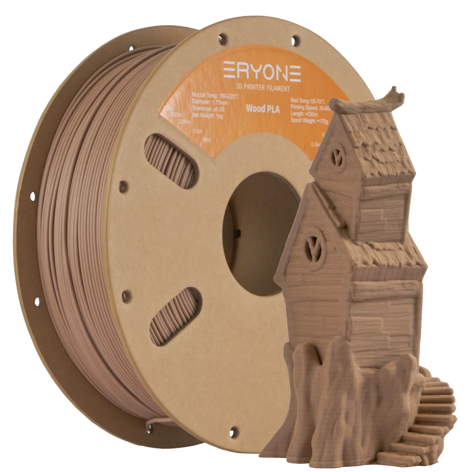 Wood PLA Filament 1KG Diameter 1.75Mm +-0.03Mm for FDM 3D Printer/Pen No Bubble High Quality 3D Printing Materials
