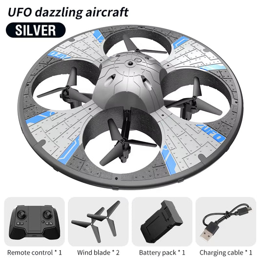 RC Drone Foam UAV UFO with Camera Lighting Intelligent Obstacle Avoidance Aerial Photography Four Axis Aircraft for Kid Gift