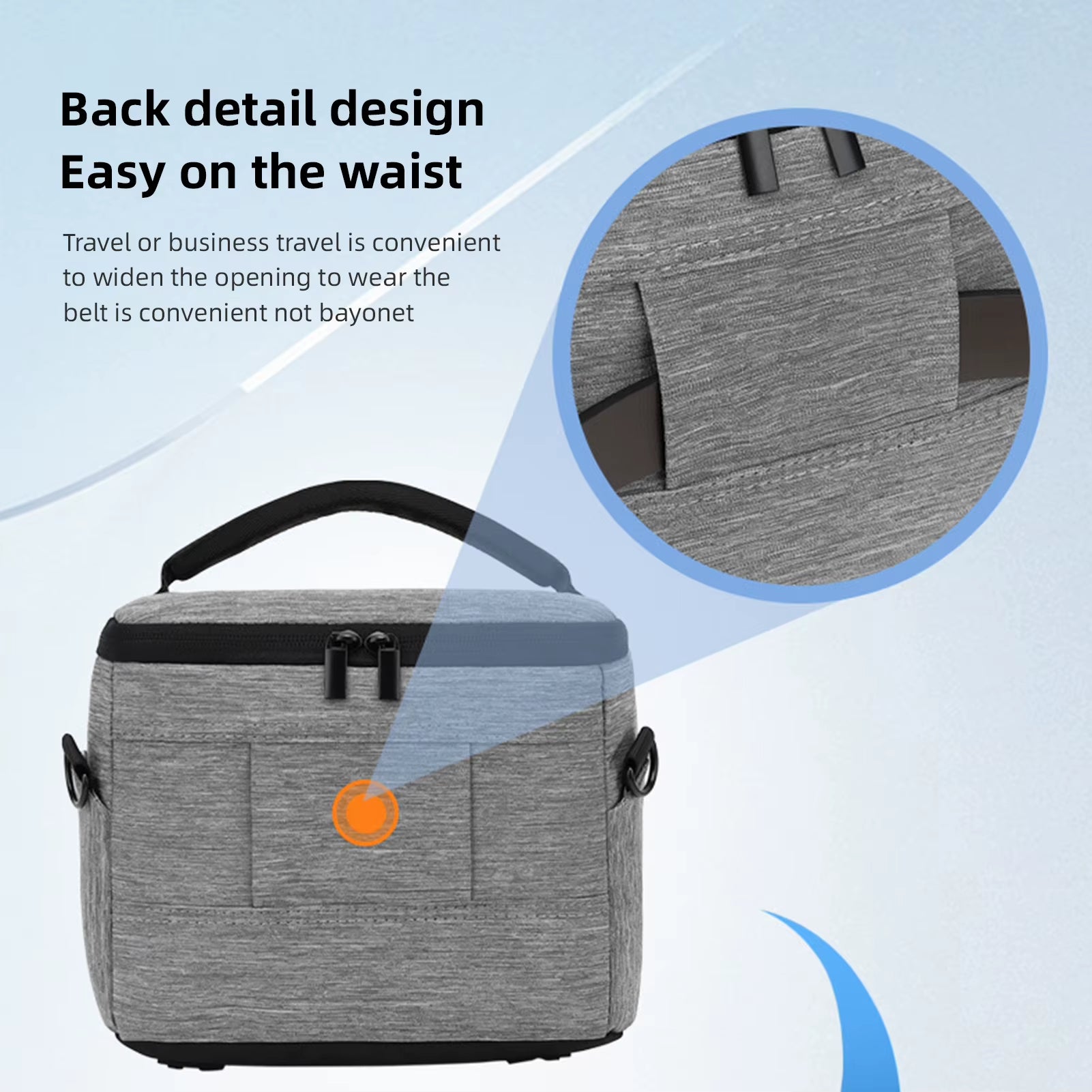 Cuboid-Shaped DSLR Camera Shoulder Bag Portable Fashion Polyester Camera Case for 1 Camera 2 Lenses and Small Accessorie