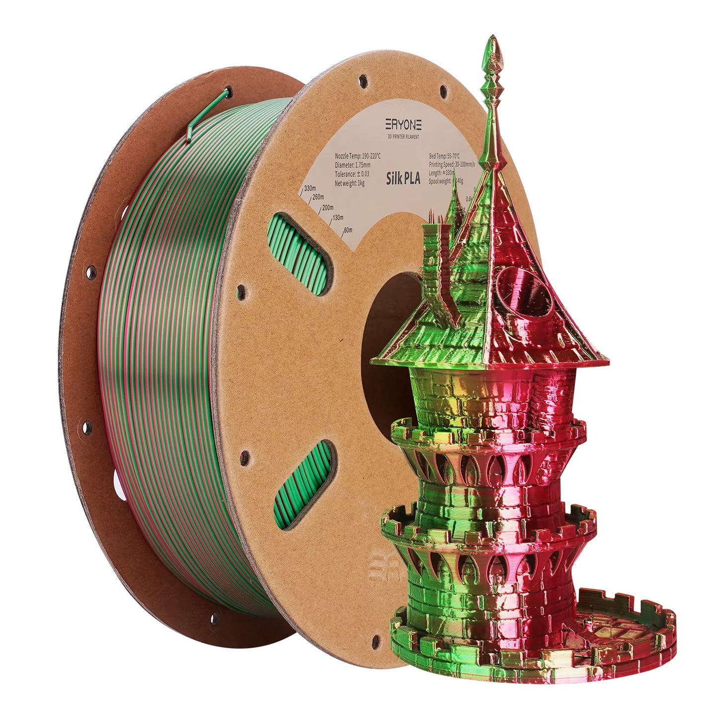 Dual Color Series Silk PLA and Matte PLA 1KG 1.75Mm Diameter High Quality Filament for FDM 3D Printing New Arrival