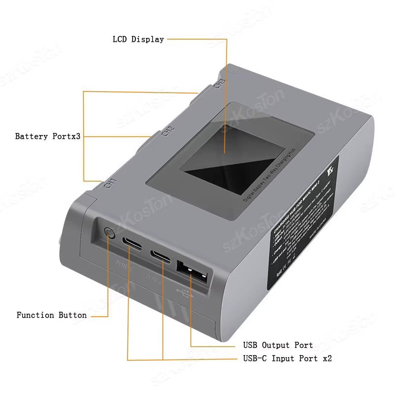For  Mavic Mini 2/SE Mini 4K Battery Charging Hub Drone Battery Charger Charge 2/3-Way Battery Mini 2/SE Drone Accessories