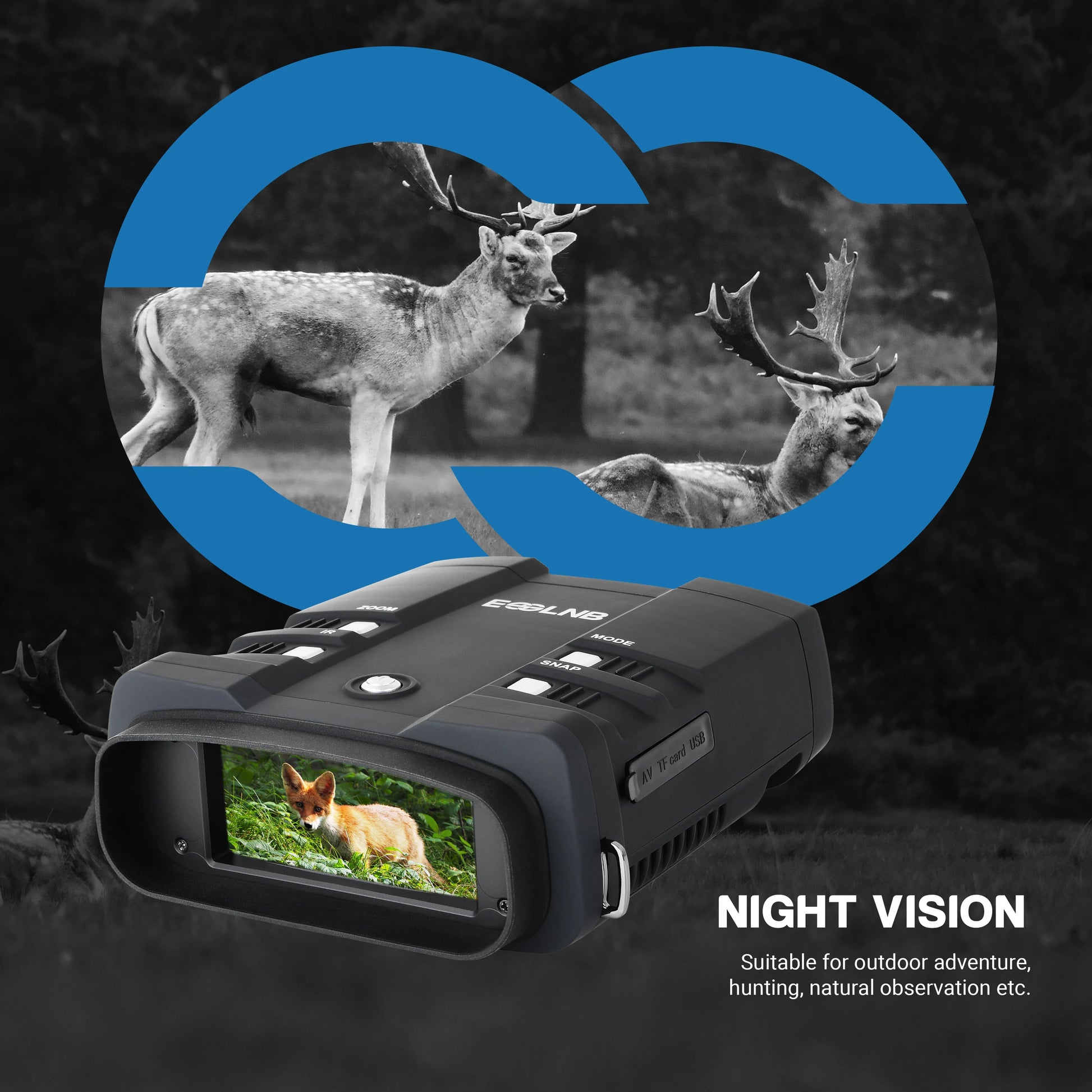 [UK Direct]  HD Night Vision Binoculars 64G 1920X1080 Digital Telescope Night Vision Goggles Viewing Telescope with Storage Bag ES1104